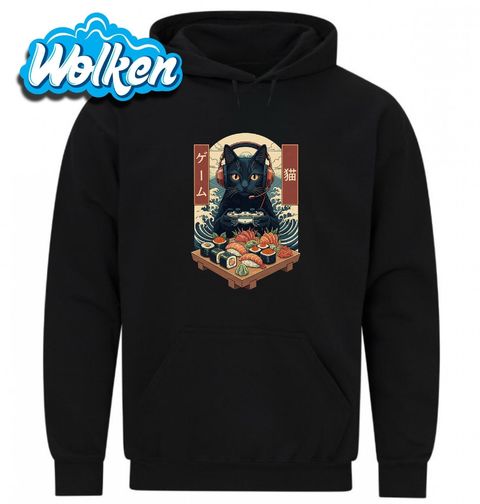 Obrázek produktu Pánská mikina Kočičí Gamer na Sushi