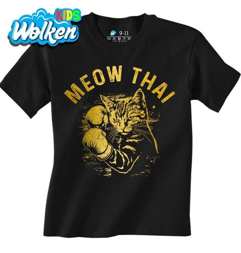 Obrázek produktu Dětské tričko Kočičí Muay Thai Meow Thai