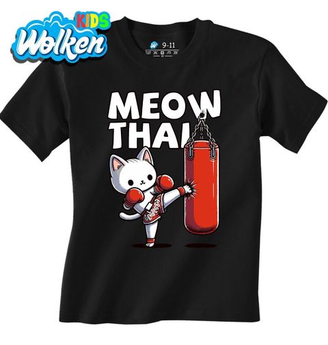 Obrázek produktu Dětské tričko Boxující Kočka Meow Thai