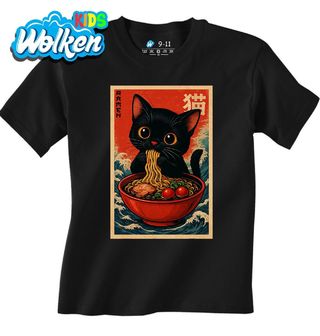 Dětské tričko Černé Kotě s Ramenem.jpg