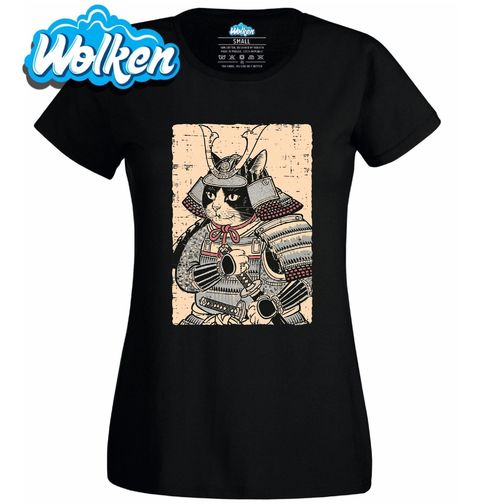 Obrázek produktu Dámské tričko Kočka v Samurajské Zbroji Ukiyo-e Art