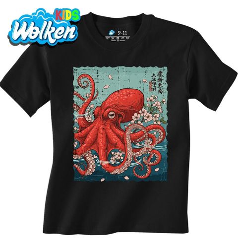 Obrázek produktu Dětské tričko Chobotnice mezi Sakurami Ukiyo-e Art