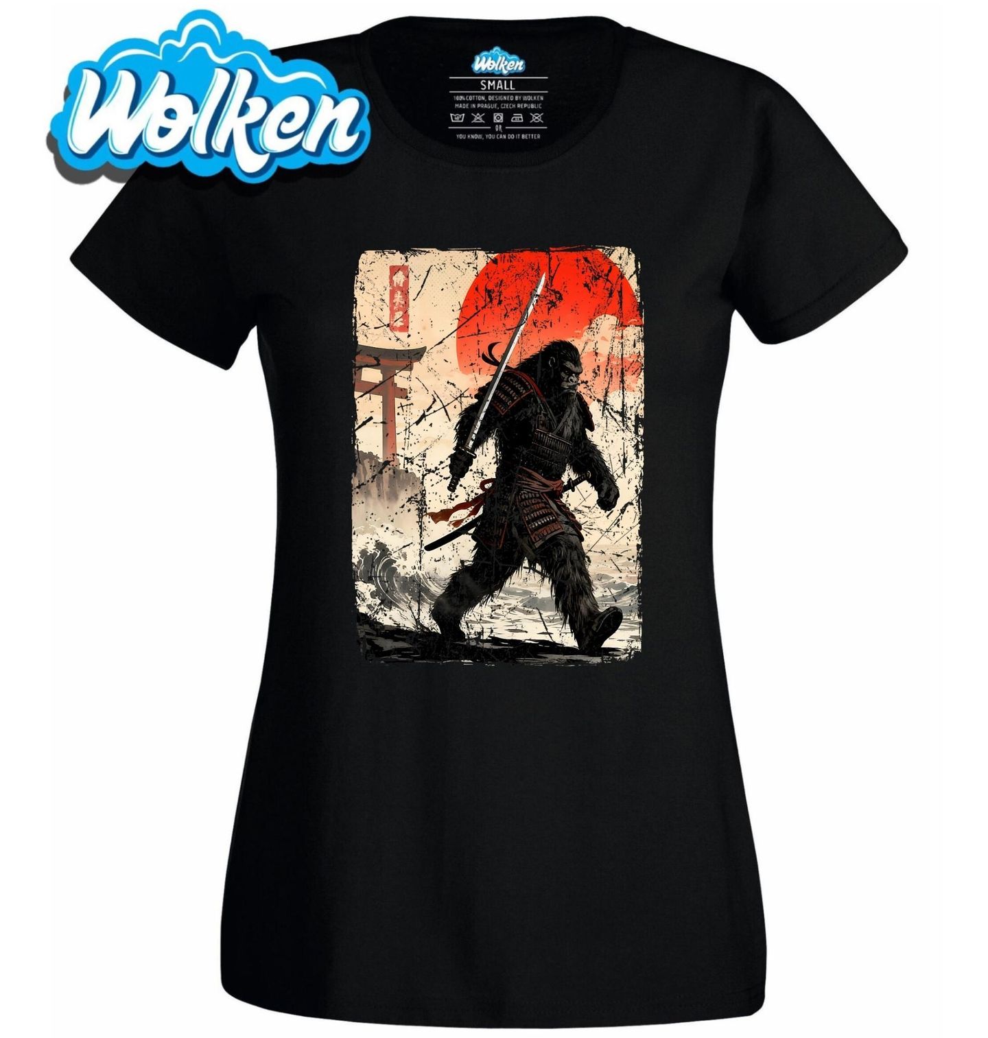 Dámské tričko Samurajská Gorila na Pobřeží.jpg