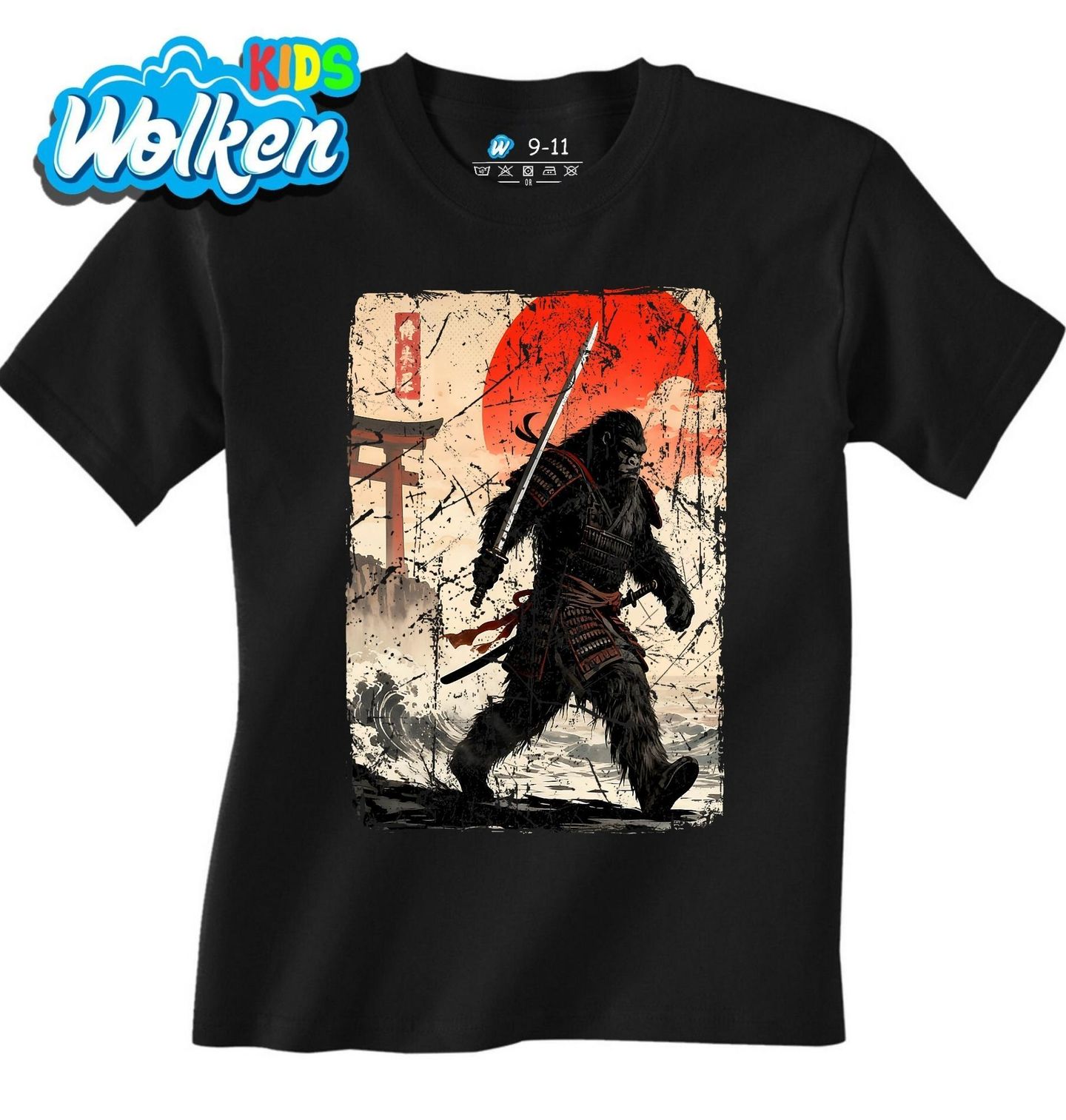 Dětské tričko Samurajská Gorila na Pobřeží.jpg