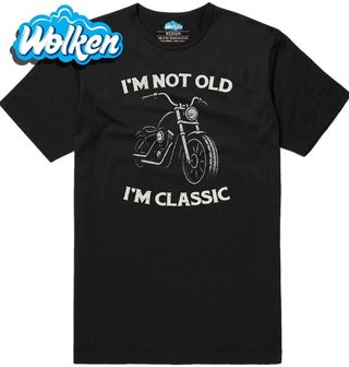 Pánské tričko Vintage Motorka Nejsem starej, jsem klasika.jpg