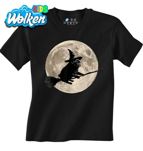 Obrázek produktu Dětské tričko Čaroděj Mops na Létajícím Koštěti