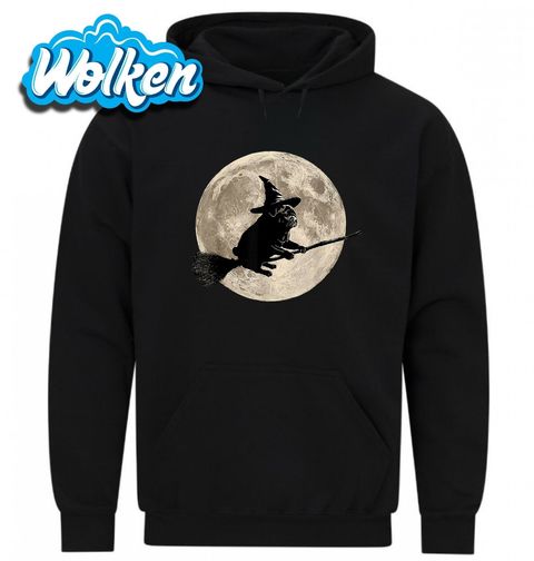 Obrázek produktu Pánská mikina Čaroděj Mops na Létajícím Koštěti