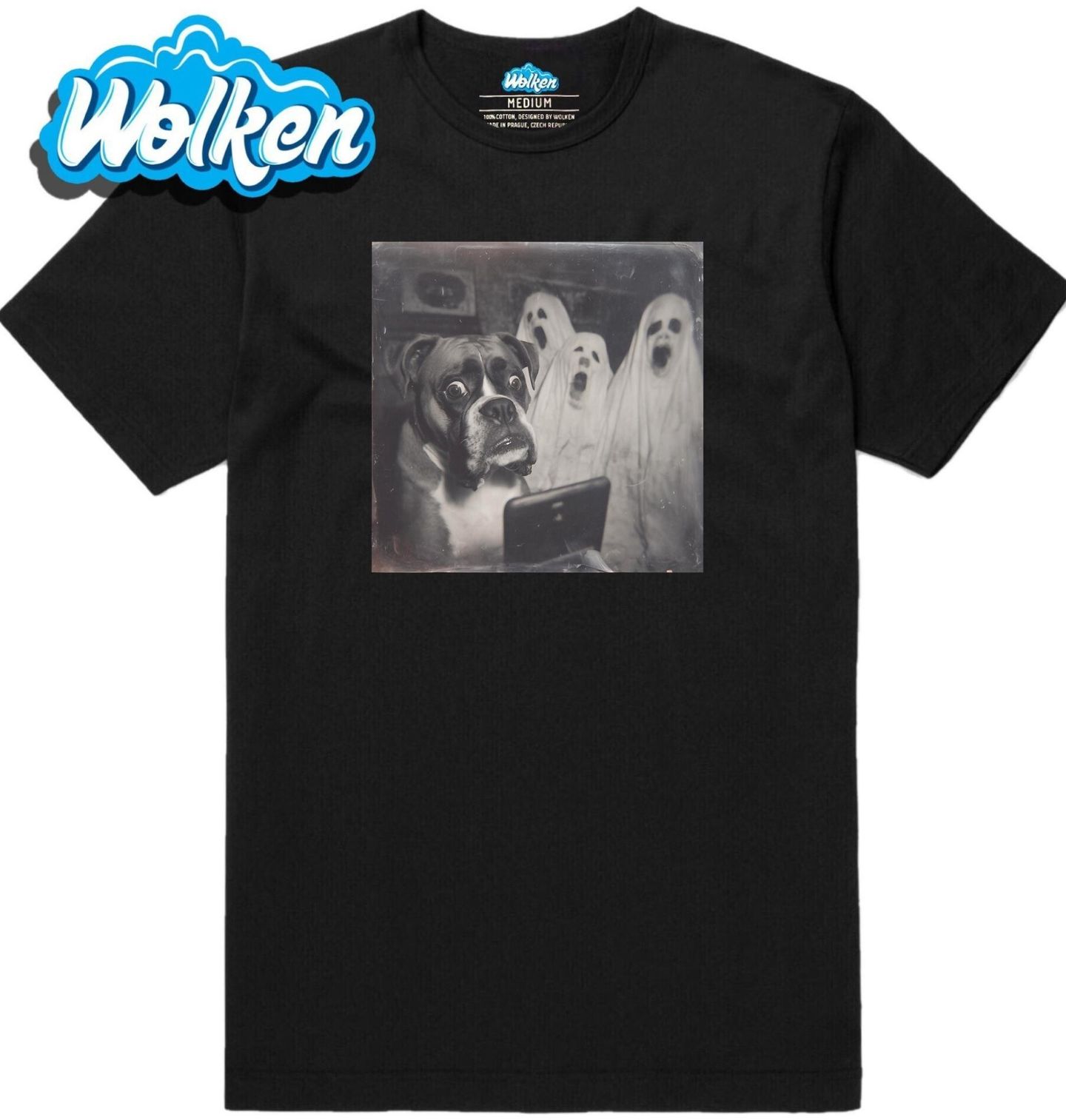 Pánské tričko Strašidelné Selfie Boxer a Duchové.jpg