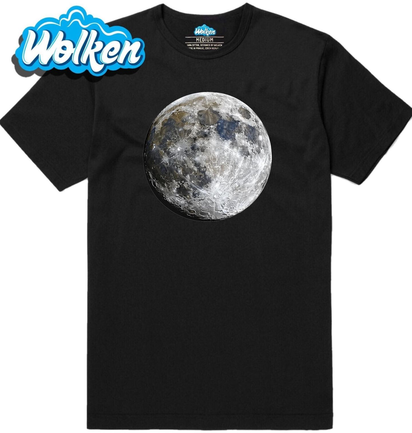 Pánské tričko Detailní Měsíc s Krátery.jpg