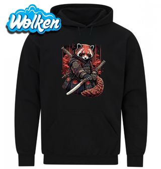 Mikina Panda červená Samuraj s Katanou.jpg