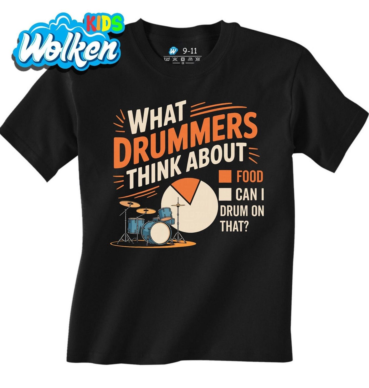 Dětské tričko O čem bubeníci přemýšlejí - Food Can I drum on that.jpg