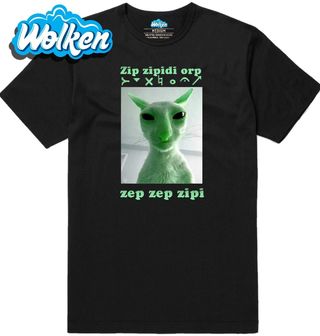 Pánské tričko Alien Kočka Meme Gnarp Gnarp.jpg