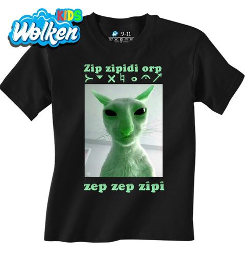Obrázek produktu Dětské tričko Alien Kočka Meme Gnarp Gnarp