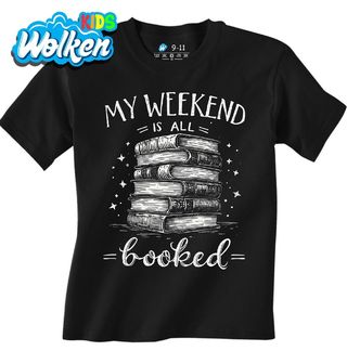 Dětské tričko Můj víkend je celý zabookovaný.jpg