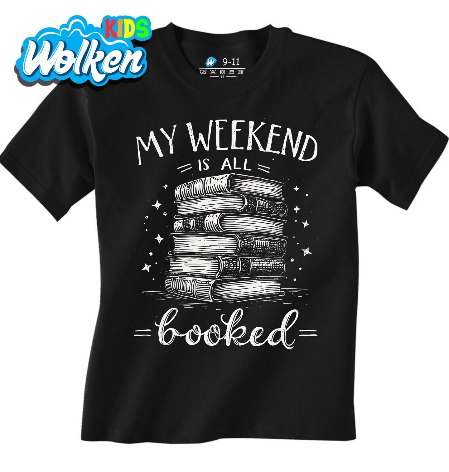 Dětské tričko Můj víkend je celý zabookovaný.jpg