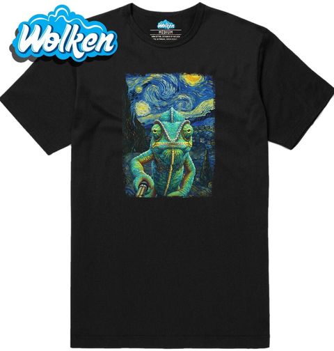 Obrázek produktu Pánské tričko Selfie Chameleona ve Hvězdné noci