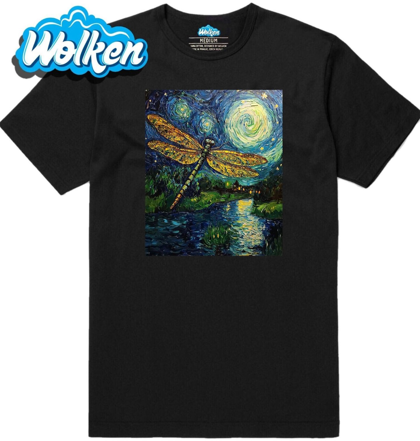 Pánské tričko Vážka ve Hvězdné noci.jpg