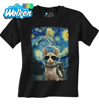 Dětské tričko Kočka Sphynx Astronaut ve Hvězdné noci.jpg