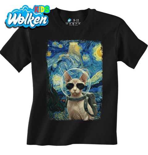 Obrázek produktu Dětské tričko Kočka Sphynx Astronaut ve Hvězdné noci