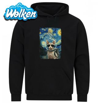 Mikina Kočka Sphynx Astronaut ve Hvězdné noci.jpg