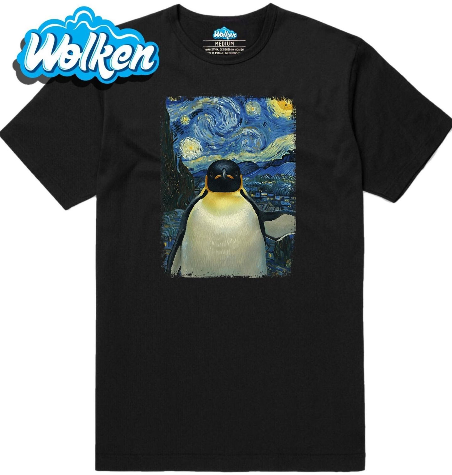 Pánské tričko Selfie Tučňáka pod Hvězdnou nocí.jpg