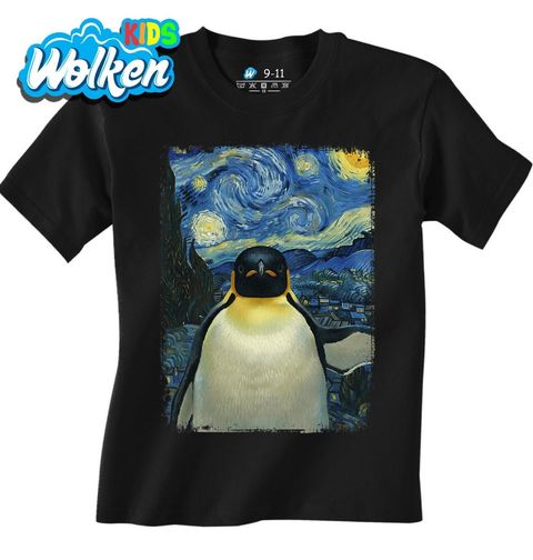 Obrázek produktu Dětské tričko Selfie Tučňáka pod Hvězdnou nocí