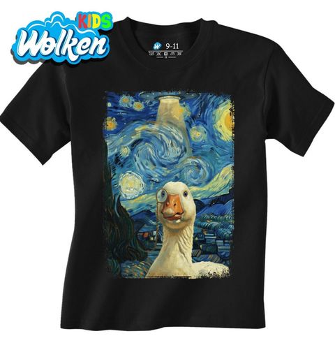 Obrázek produktu Dětské tričko Husa s Monoklem ve Hvězdné noci