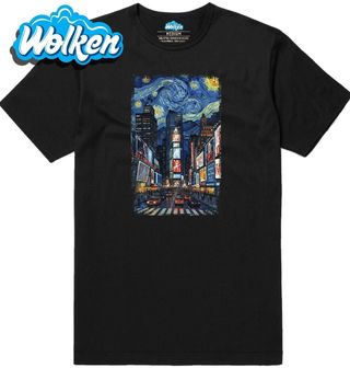 Pánské tričko New York Times Square ve Hvězdné noci.jpg