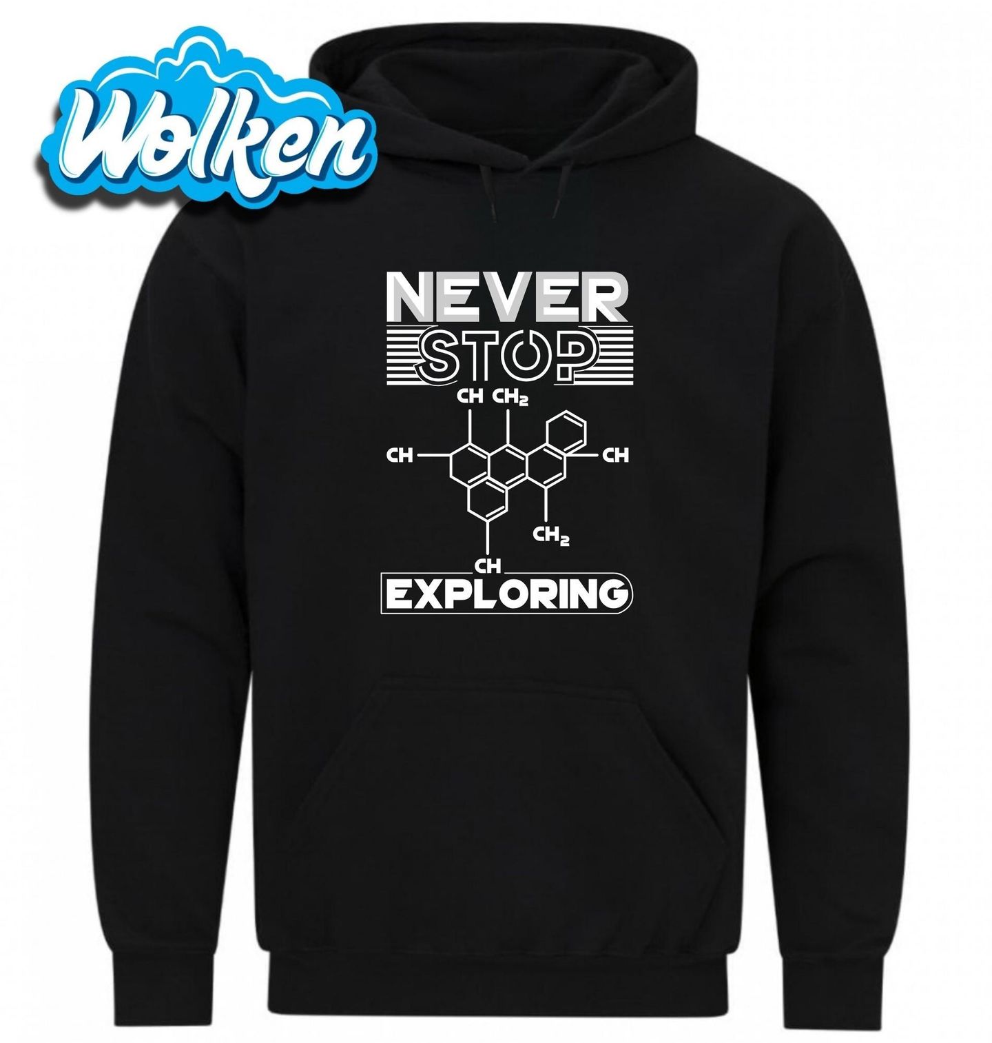 Mikina Nikdy nepřestávej objevovat Never Stop Exploring.jpg