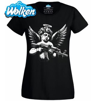 Dámské tričko Cupid Anděl Zamilovaná pomsta AK-47.jpg