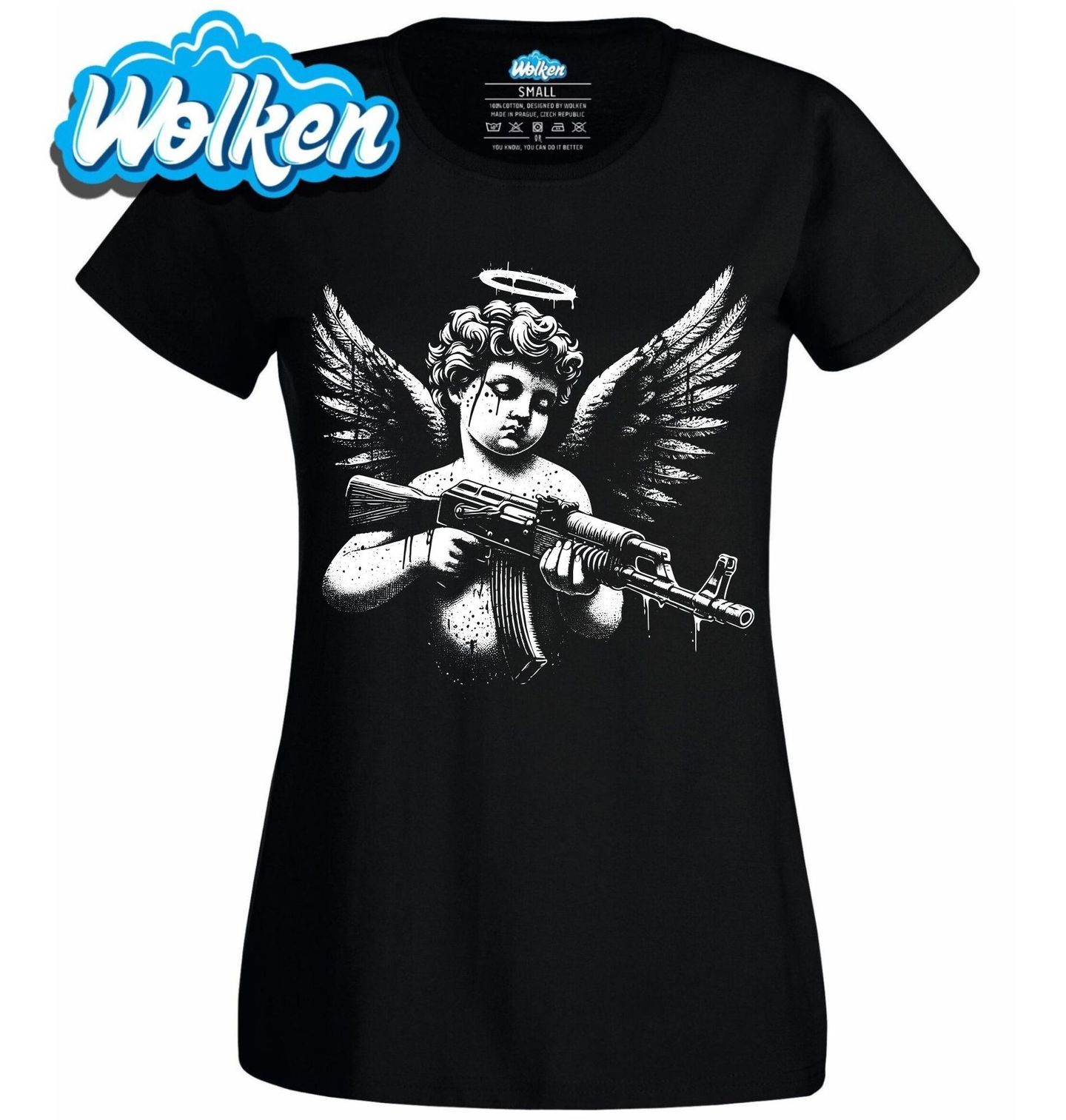 Dámské tričko Cupid Anděl Zamilovaná pomsta AK-47.jpg