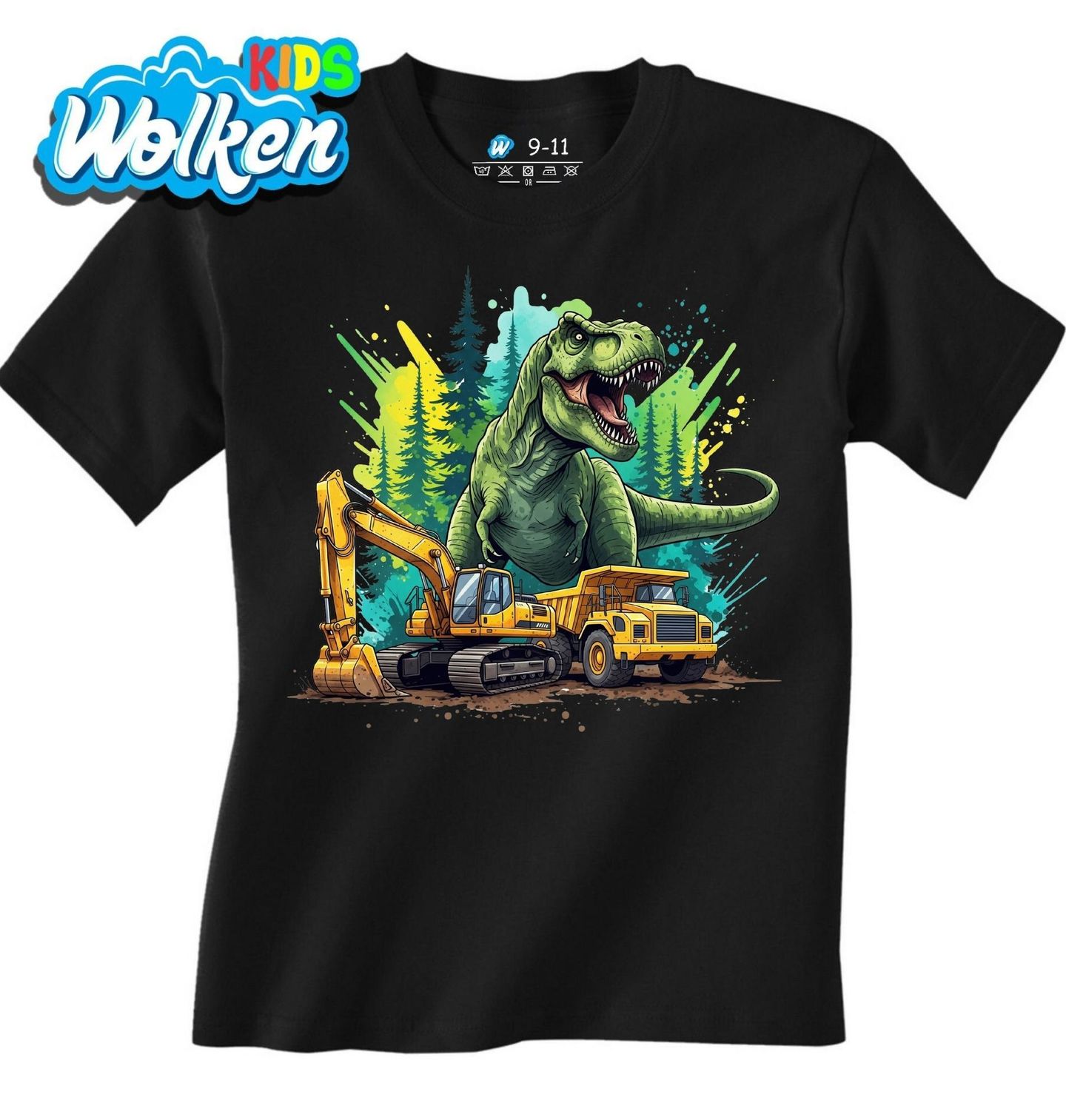 Dětské tričko Dinosaurus T-Rex na Stavbě.jpg