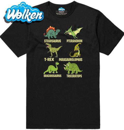 Obrázek produktu Pánské tričko Druhy Pravěkých Dinosaurů