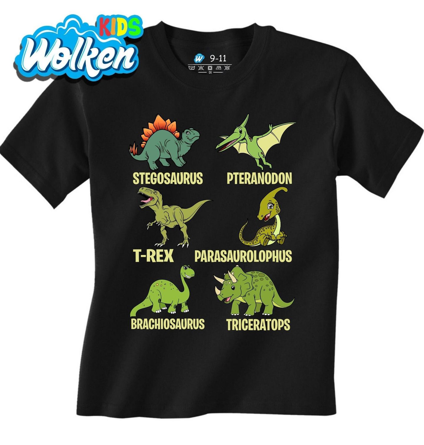 Dětské tričko Druhy Pravěkých Dinosaurů.jpg