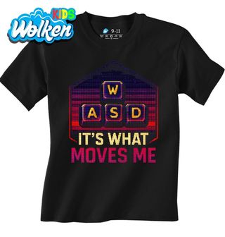 Dětské tričko Klávesy WASD To je to, co mě pohání.jpg