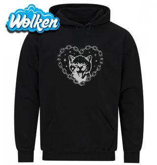 Mikina Kotě v Řetězovém Srdci Chain Heart.jpg
