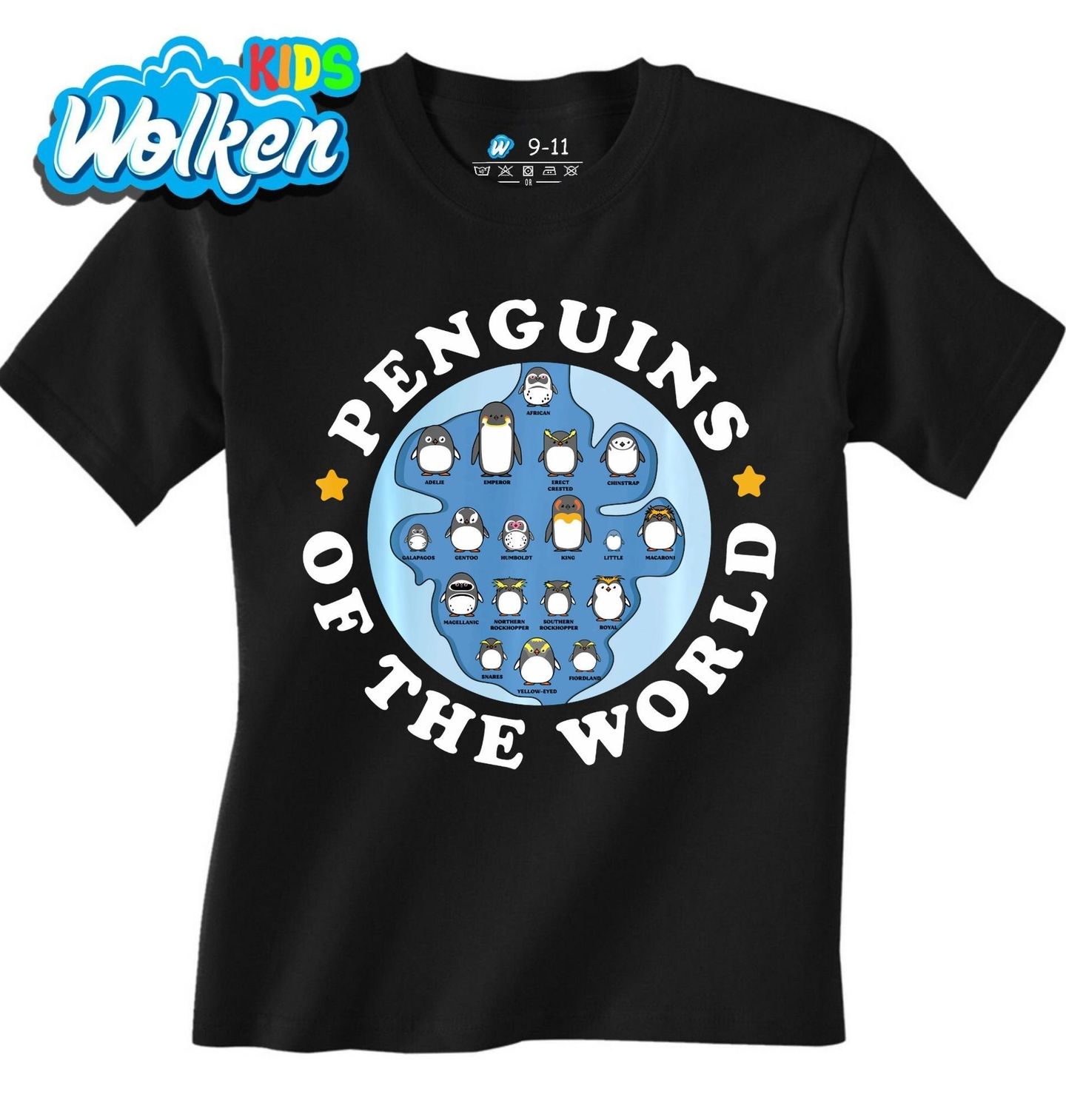 Dětské tričko Tučňáci z Celého Světa Penguins of the World.jpg