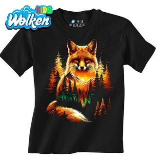 Dětské tričko Liška v Lese při Západu Slunce.jpg