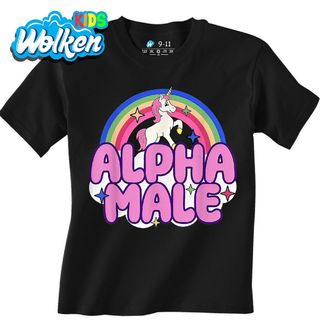 Dětské tričko Duhový Jednorožec Alpha Male.jpg