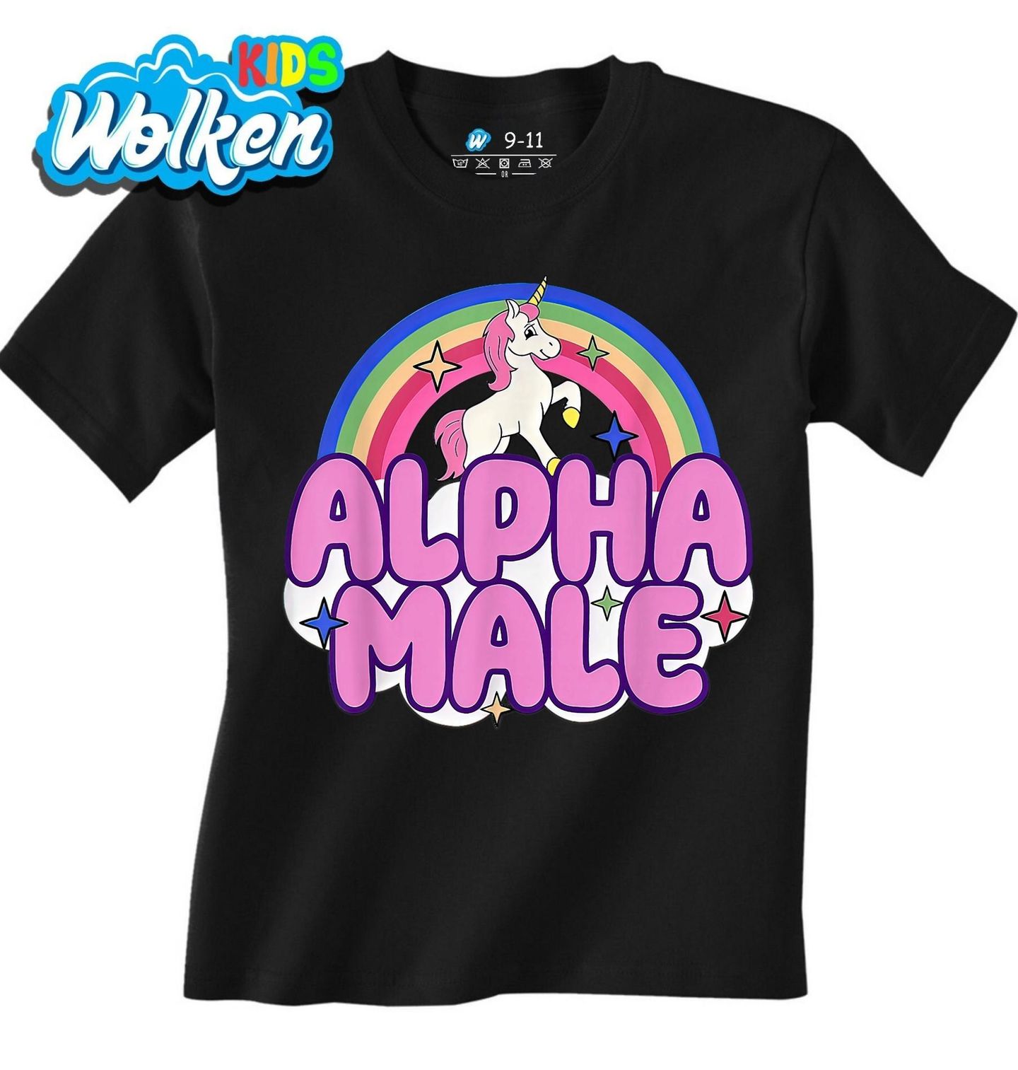 Dětské tričko Duhový Jednorožec Alpha Male.jpg