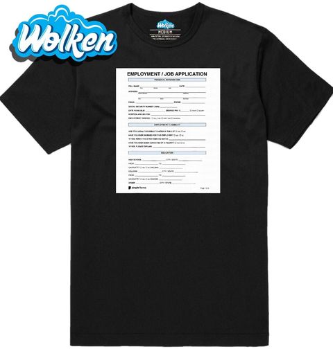 Obrázek produktu Pánské tričko Přihláška do zaměstnání Employment / Job Application