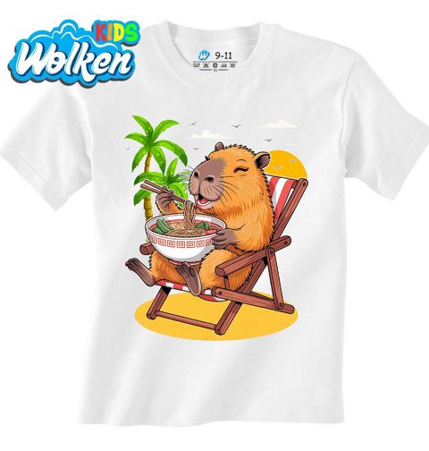 Obrázek produktu Dětské tričko Kapybara Ramen na Pláži