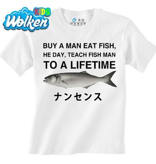 Dětské tričko Buy a man eat fish, he day, teach fish man to a lifetime.jpg