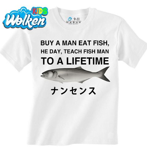 Obrázek produktu Dětské tričko Buy a man eat fish, he day, teach fish man to a lifetime