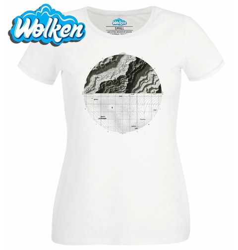 Obrázek produktu Dámské tričko Topografická Mapa Typy Hornin