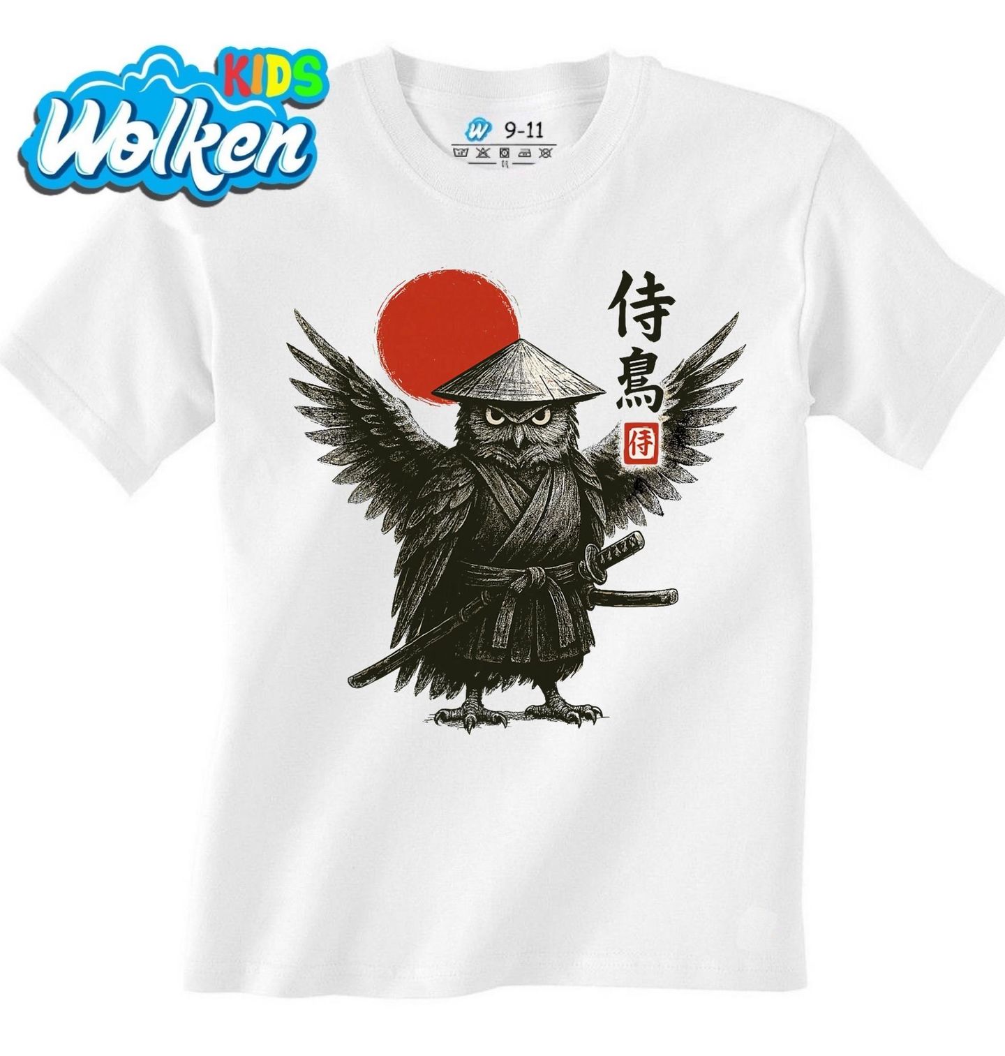 Dětské tričko Noční Samuraj Sova.jpg