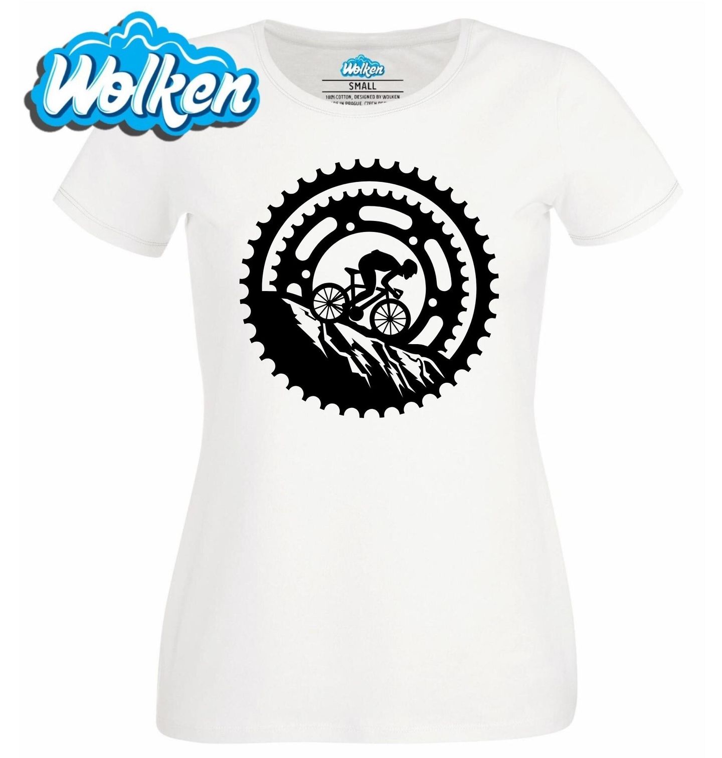 Dámské tričko  Cyklista na Horském Kole MTB.jpg