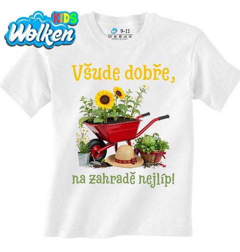Obrázek produktu Dětské tričko Všude dobře, na zahradě nejlíp!