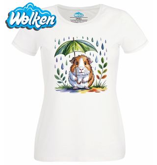 Dámské tričko Morče hladkosrsté v Dešti.jpg