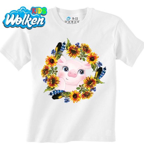 Obrázek produktu Dětské tričko Prasátko v Květinovém Věnci